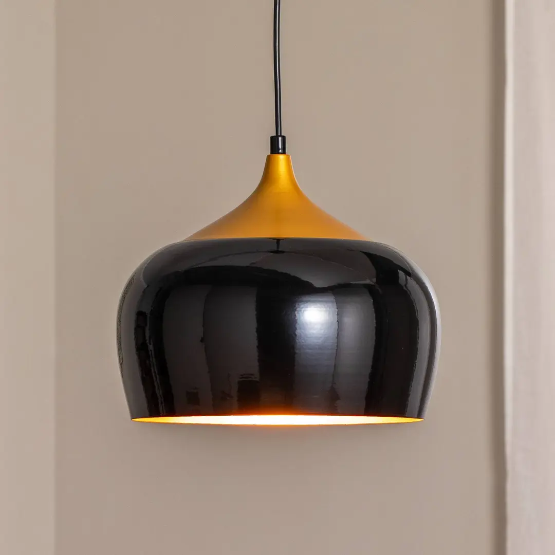 Opviq Hängeleuchte Berceste 212-S Ø30cm schwarz/gold