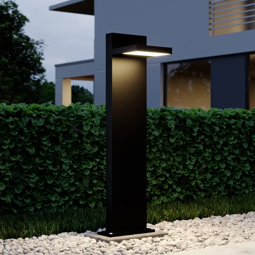 Lucande LED-Pollerleuchte Silvan, 65 cm, anthrazit, Metall