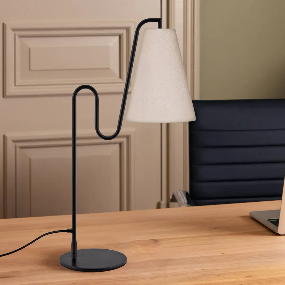 Globen Lighting Tischleuchte Lou, schwarz/weiß, Höhe 55 cm