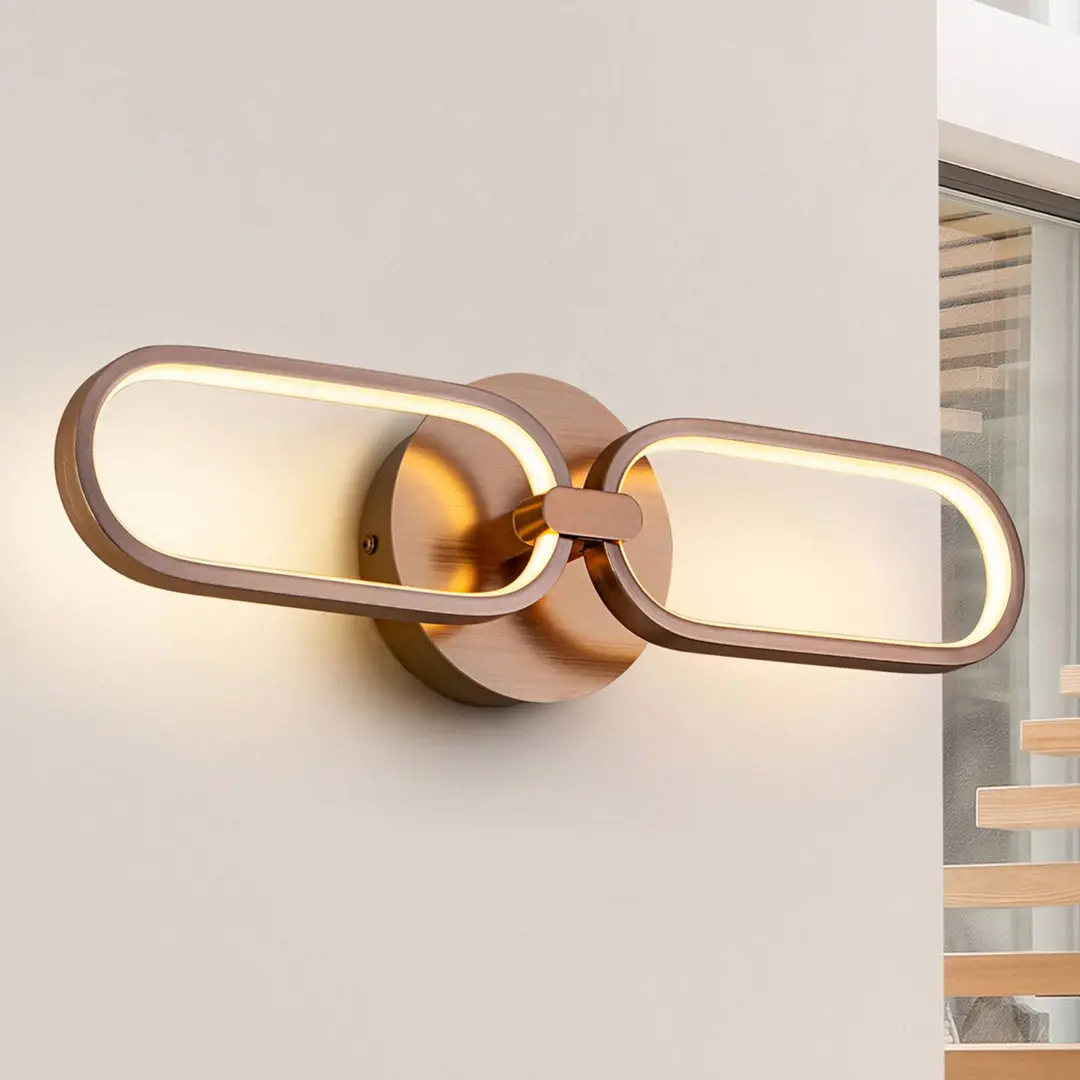 Schuller Valencia LED-Wandleuchte Colette, zweiflammig, roségold
