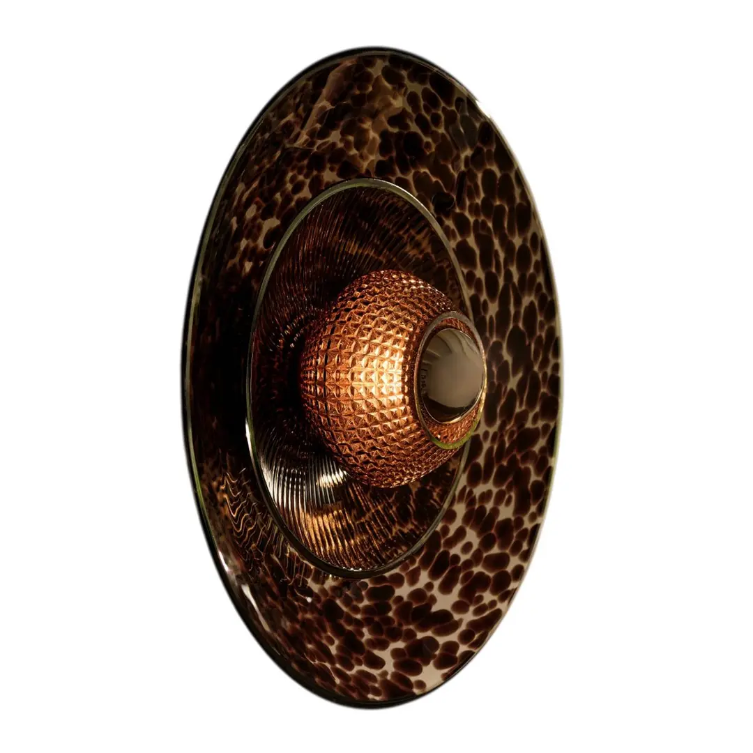 DESIGN BY US Wandleuchte Disco Rama, braun, Glas, E27