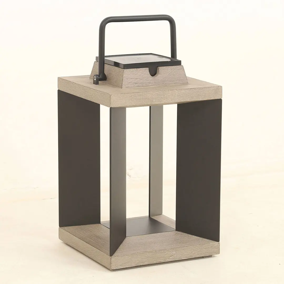 Les Jardins Solarlaterne Teckalu, Duratek/Alu schwarz, 36,5cm