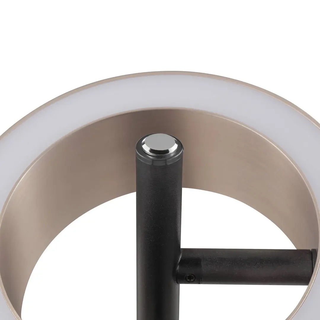 Brilliant LED-Tischleuchte Axion, schwarz/braun, Höhe 45 cm, CCT