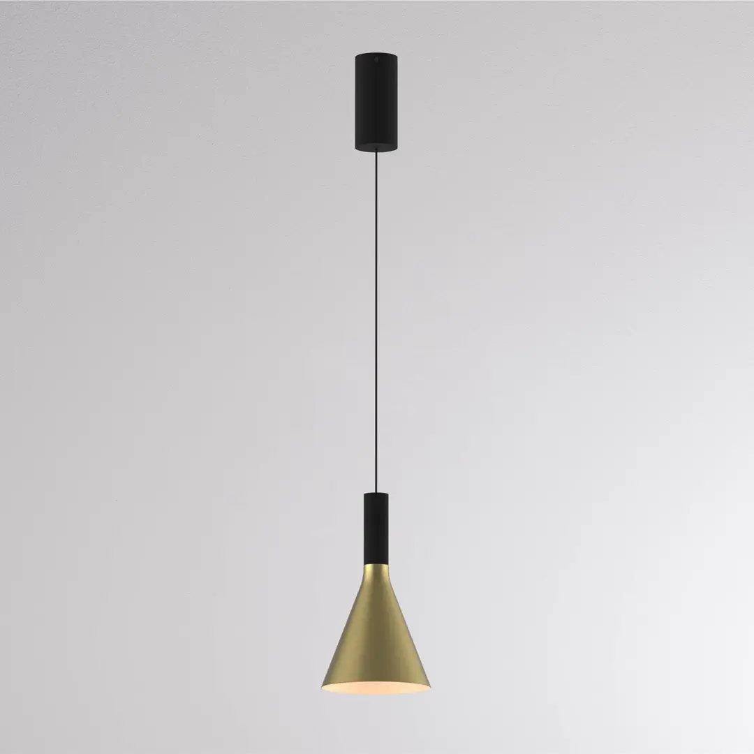 Molto Luce LED-Hängeleuchte LORA I, messing, Ø 15 cm, dimmbar, 40°, CCT