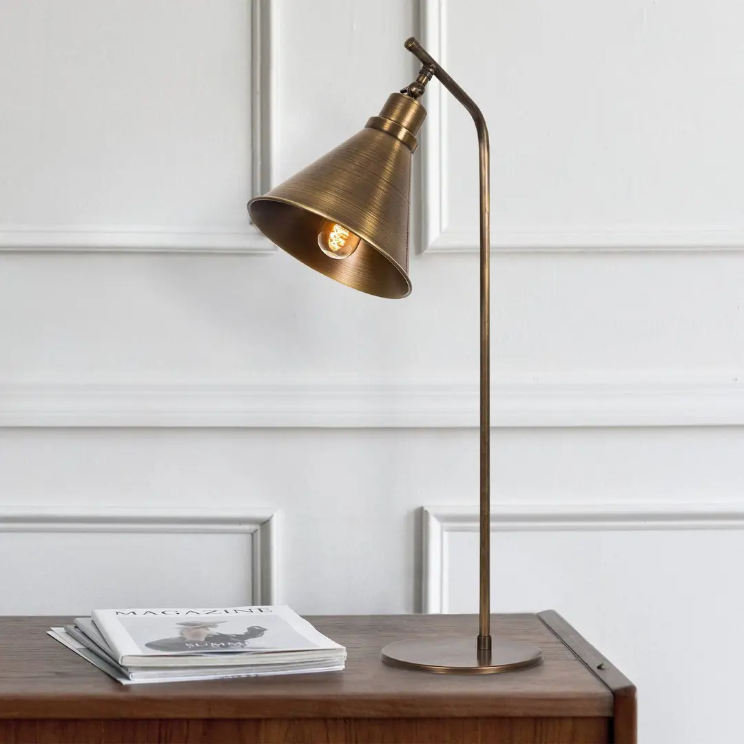 Opviq Tischleuchte Sivani MR-610, gold antik, Metall, Höhe 50 cm