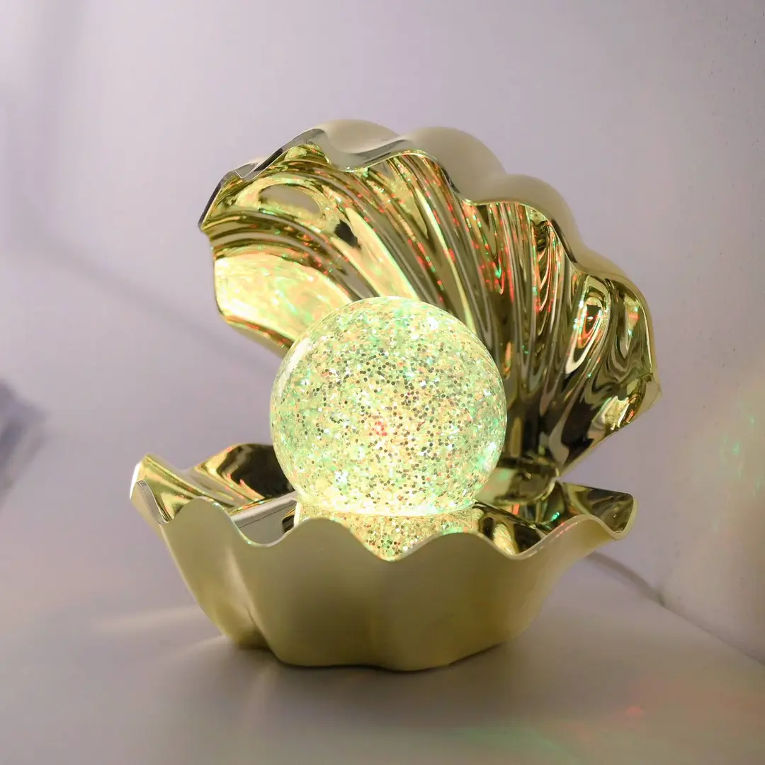 JUST LIGHT. GmbH LED-Tischlampe Arielle, goldfarben, Batterie oder USB-C, RGB