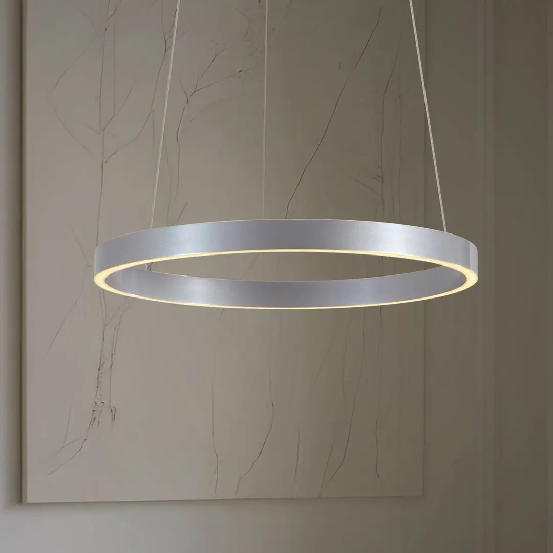 Lucande LED-Hängeleuchte Yonam, Ø 60 cm, 1-flg., alu, CCT