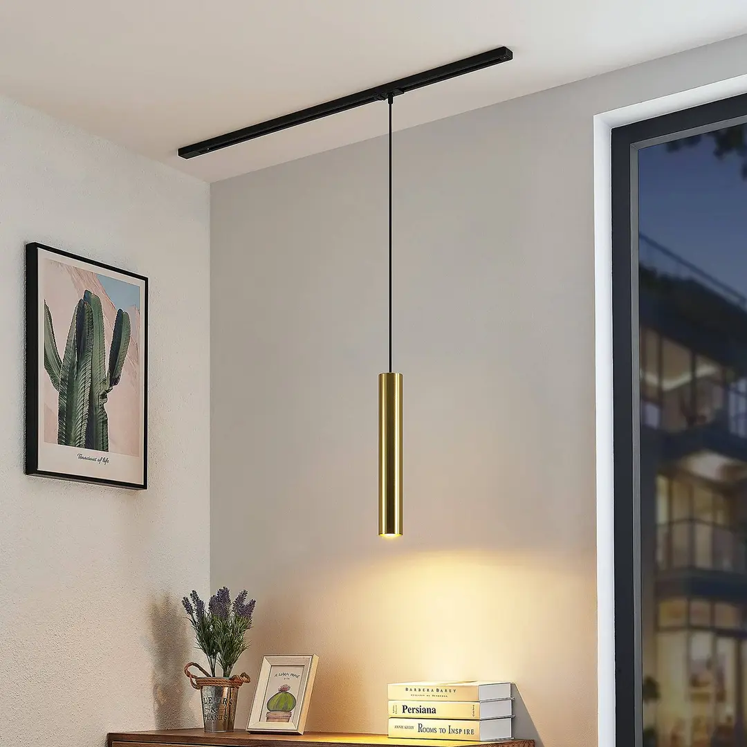 Lindby Pendellampe Linaro, 40 cm, gold, 1-Phasen, GU10