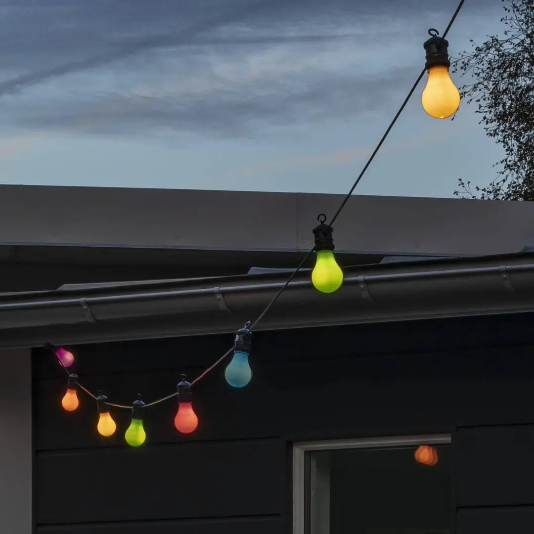 Konstsmide Christmas LED-Lichterkette Party, pastellfarben, inkl. Dimmer, IP44
