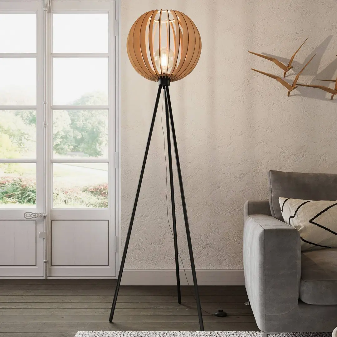MCJ Stehleuchte Clay, Metall/Birkensperrholz 172 cm