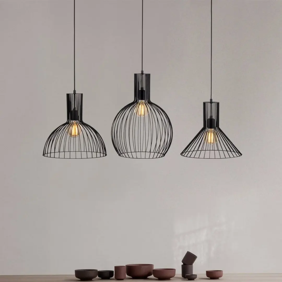 Opviq Hängelampe Fellini MR-768, schwarz, Eisen, 3-flammig linear