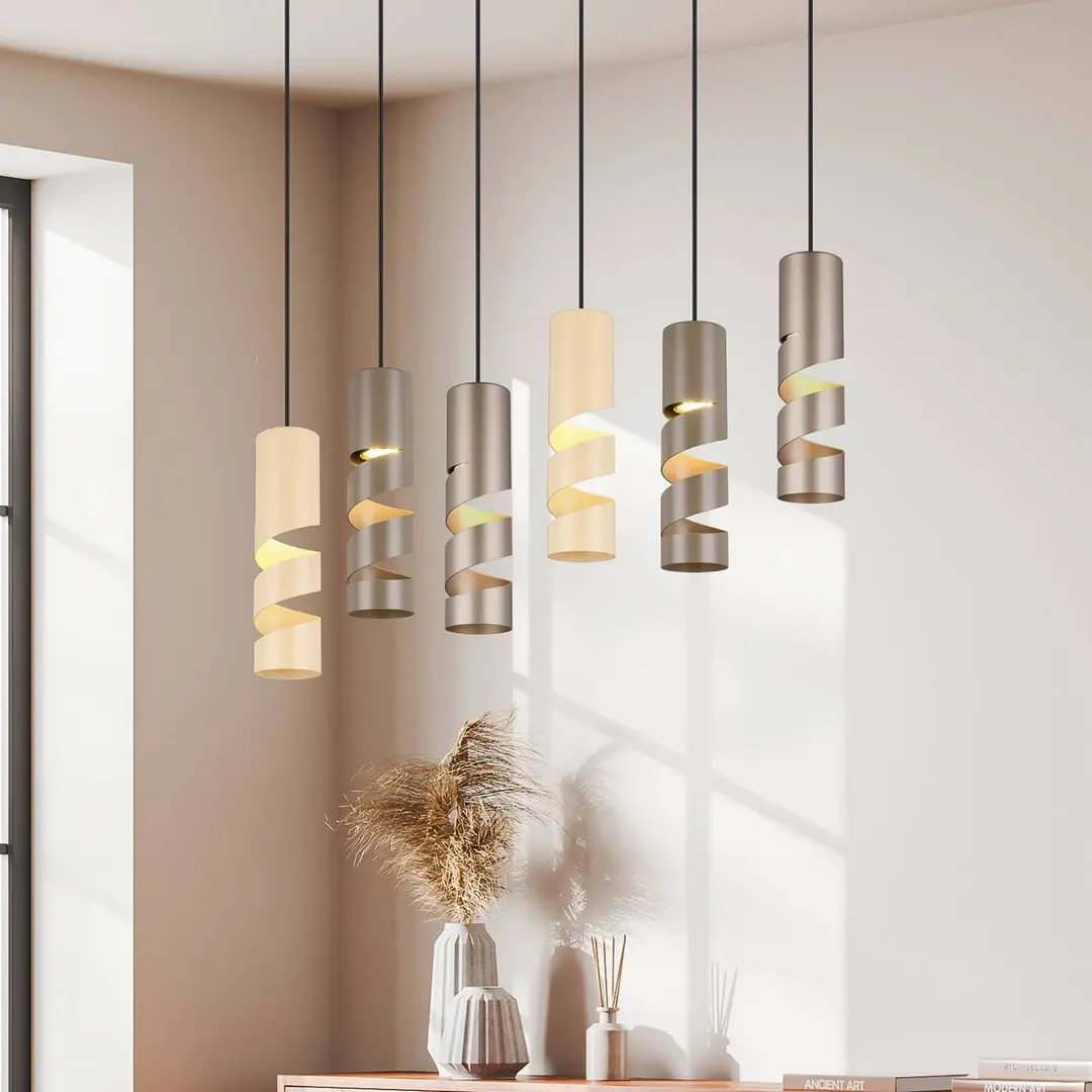 Trio Lighting Hängelampe Stream multicolor Länge 100 cm 6-flg. Metall GU10