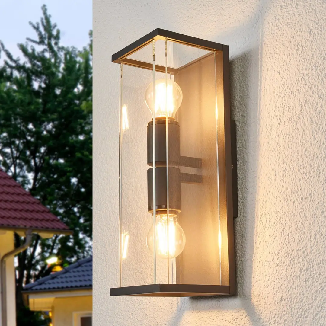 Lucande Außenwandleuchte Annalea, 40 cm, 2-flg., IP54