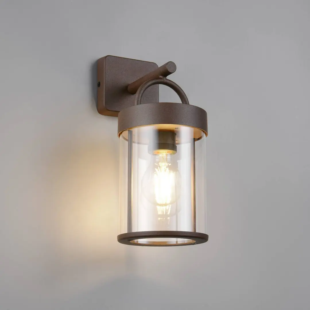 Reality Leuchten Außenwandleuchte Almeria, rost, Alu, Höhe 29 cm, IP44
