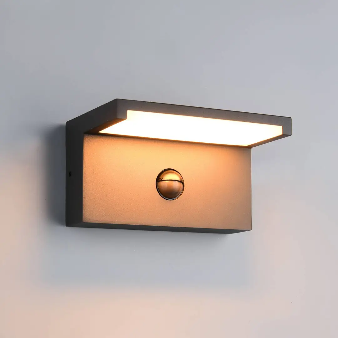Trio Lighting LED-Außenwandlampe Ravi, anthrazit Breite 18 cm Sensor, IP54
