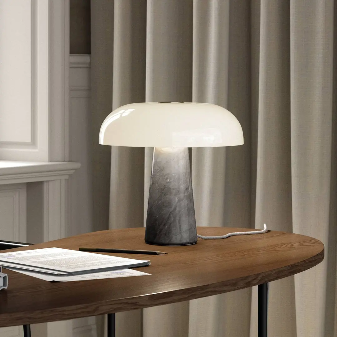 DFTP by Nordlux Tischleuchte Glossy, grau/opalweiß