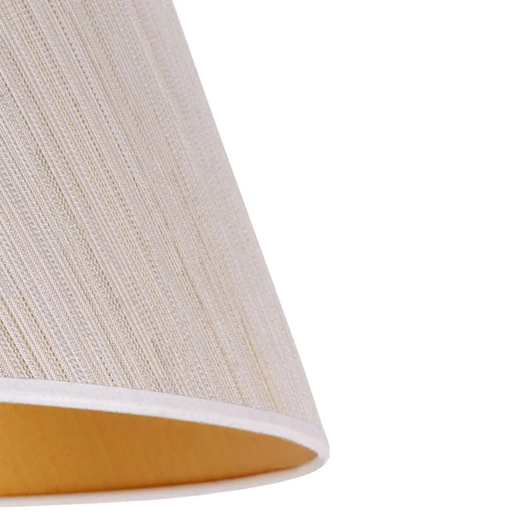 Duolla Lampenschirm Sofia Höhe 21 cm, weiß/gold gestreift