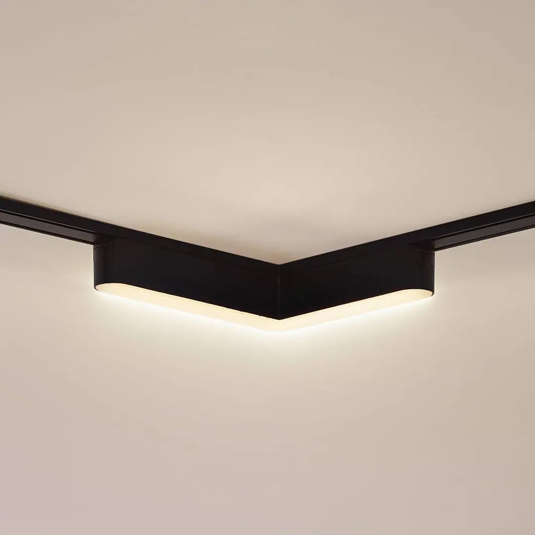 Lindby LED-Leiste 48V Lumaro, schwarz, L-Form, dimmbar