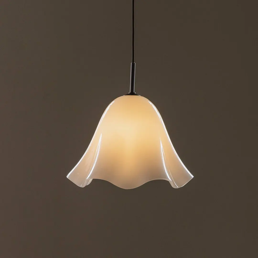Globen Lighting Hängelampe Bello, weiß, Ø 30 cm Glas