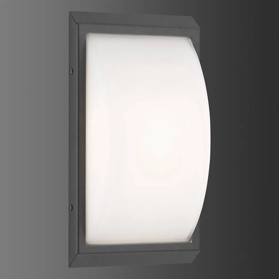 LCD LED-Außenwandleuchte 053 aus Edelstahl, graphit