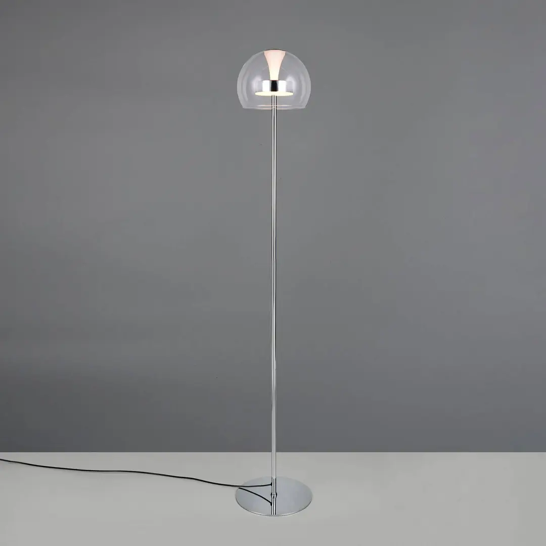 Trio Lighting LED-Stehlampe Flynt, Höhe 130 cm, chromfarben, Metall, CCT