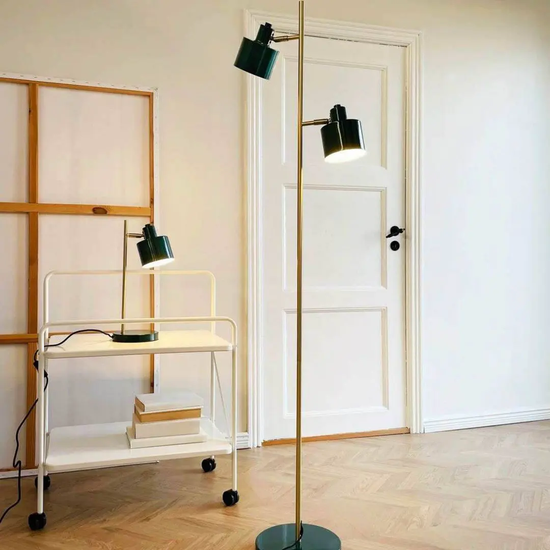 Dyberg Larsen Stehlampe Ocean, dunkelgrün, 160 cm, 2-flg.