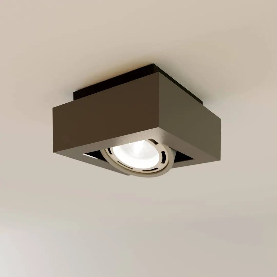 Arcchio Deckenstrahler Ronka, grau, 19 cm x 19 cm, GU10