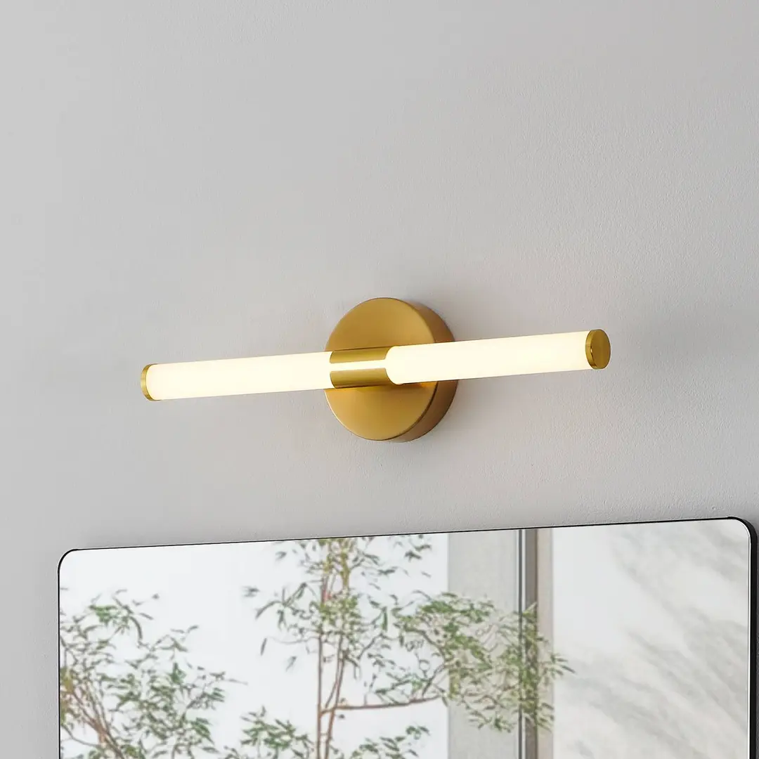 EGLO LED-Wandlampe Ramola, messingfarben, Breite 45 cm, IP44, CCT