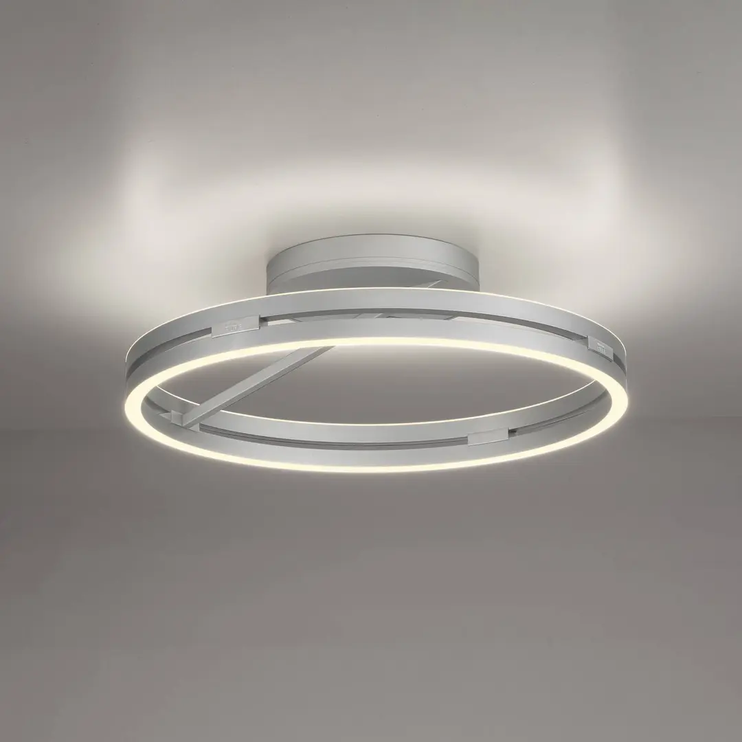 Pure LED-Deckenleuchte PURE Loop, stone, Metall, Ø 60 cm CCT