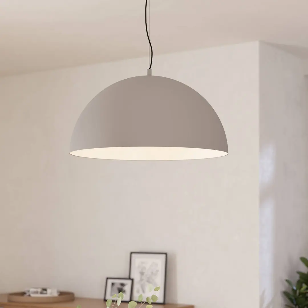 EGLO Hängeleuchte Gaetano 1, Ø 53 cm, grau/weiß, Stahl