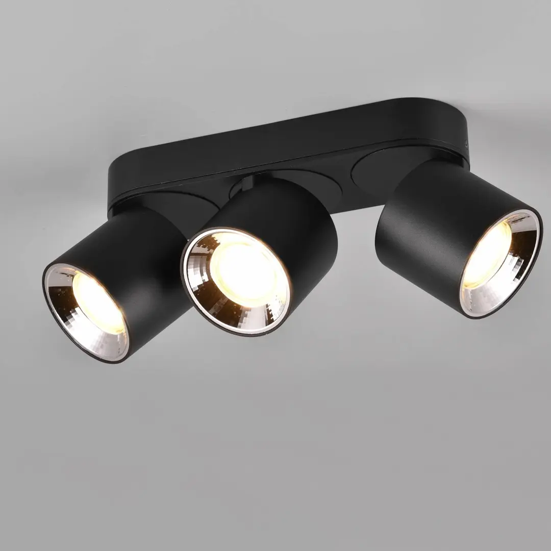 Trio Lighting Deckenstrahler Guayana GU10 dreiflammig schwarz