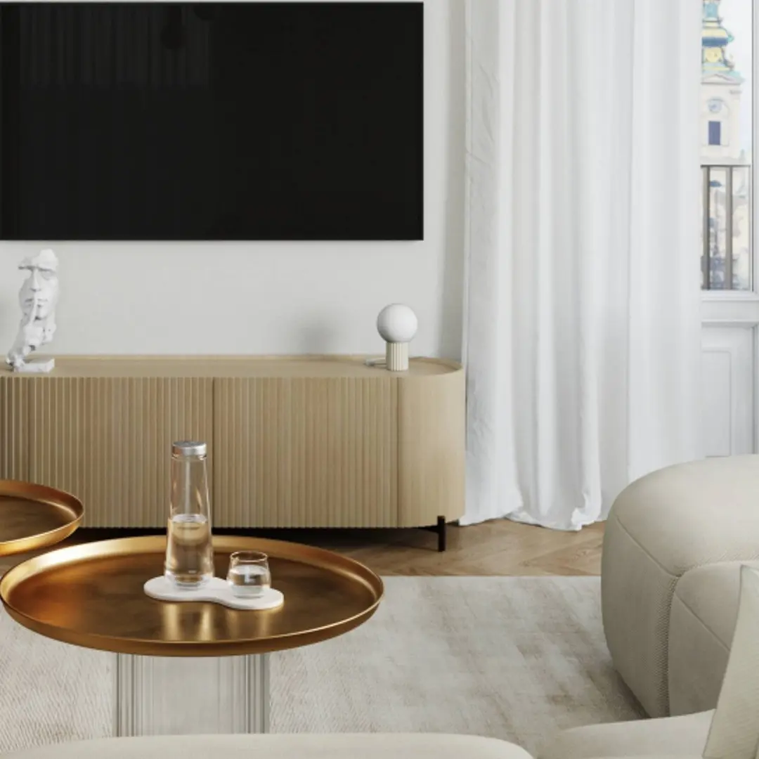 SOLLUX LIGHTING Tischleuchte ORBI, beige, Glas/Metall, Höhe 19 cm, G9