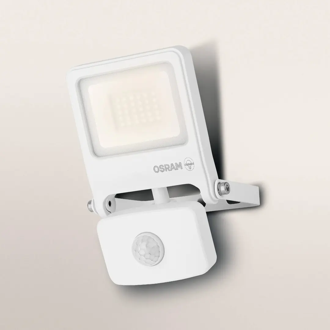 OSRAM Außenstrahler ENDURA FLOOD, weiß, Sensor 20 W 830 IP44