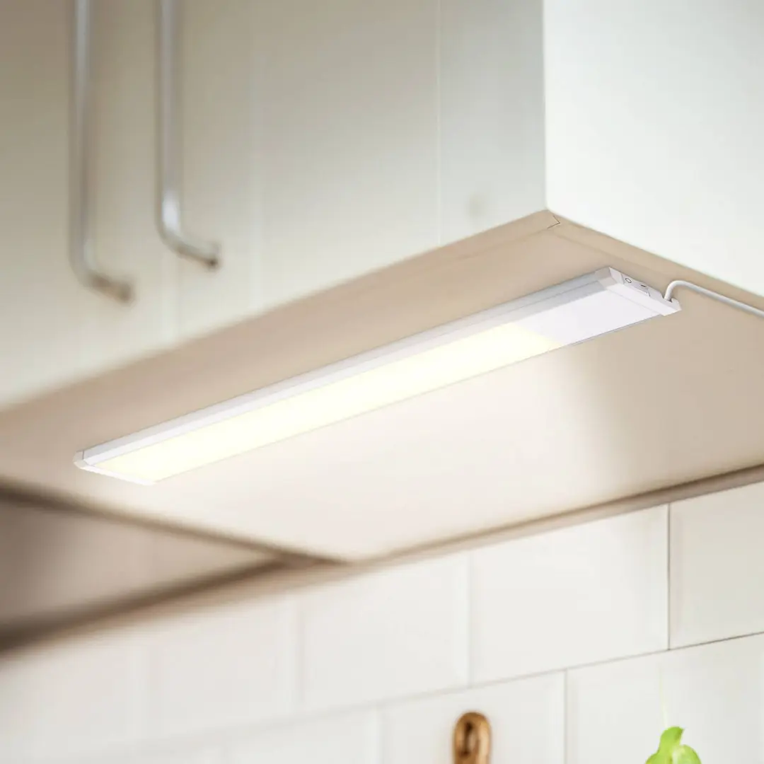 B.K. Licht LED-Unterschrankleuchte Lord, Länge 57,5 cm, silber, 3.000 K