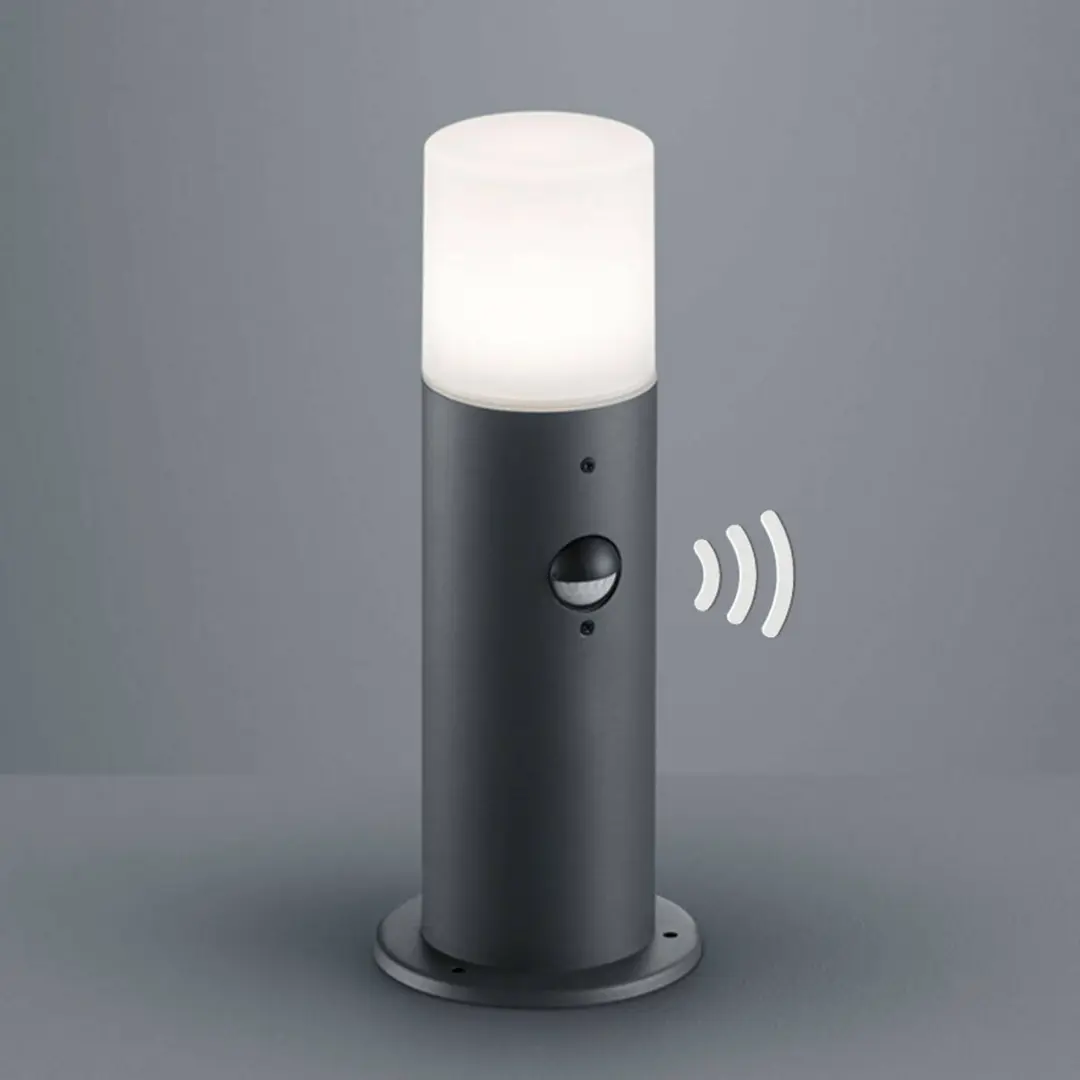 Trio Lighting Sockelleuchte Hoosic in Anthrazit mit Sensor