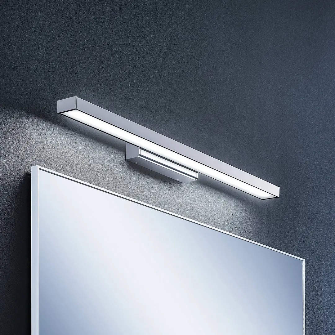 Lindby LED-Spiegelleuchte Alenia, 60 cm, chrom, Alu, IP44