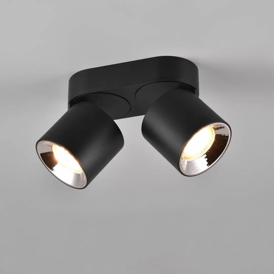 Trio Lighting Deckenstrahler Guayana GU10 zweiflammig schwarz