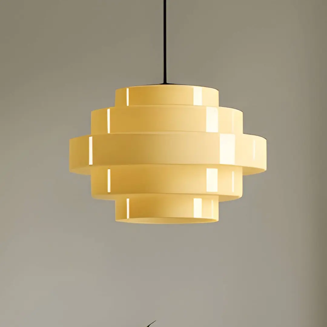 ALDEX Hängeleuchte Filo, gelb, Ø 28 cm, Glas