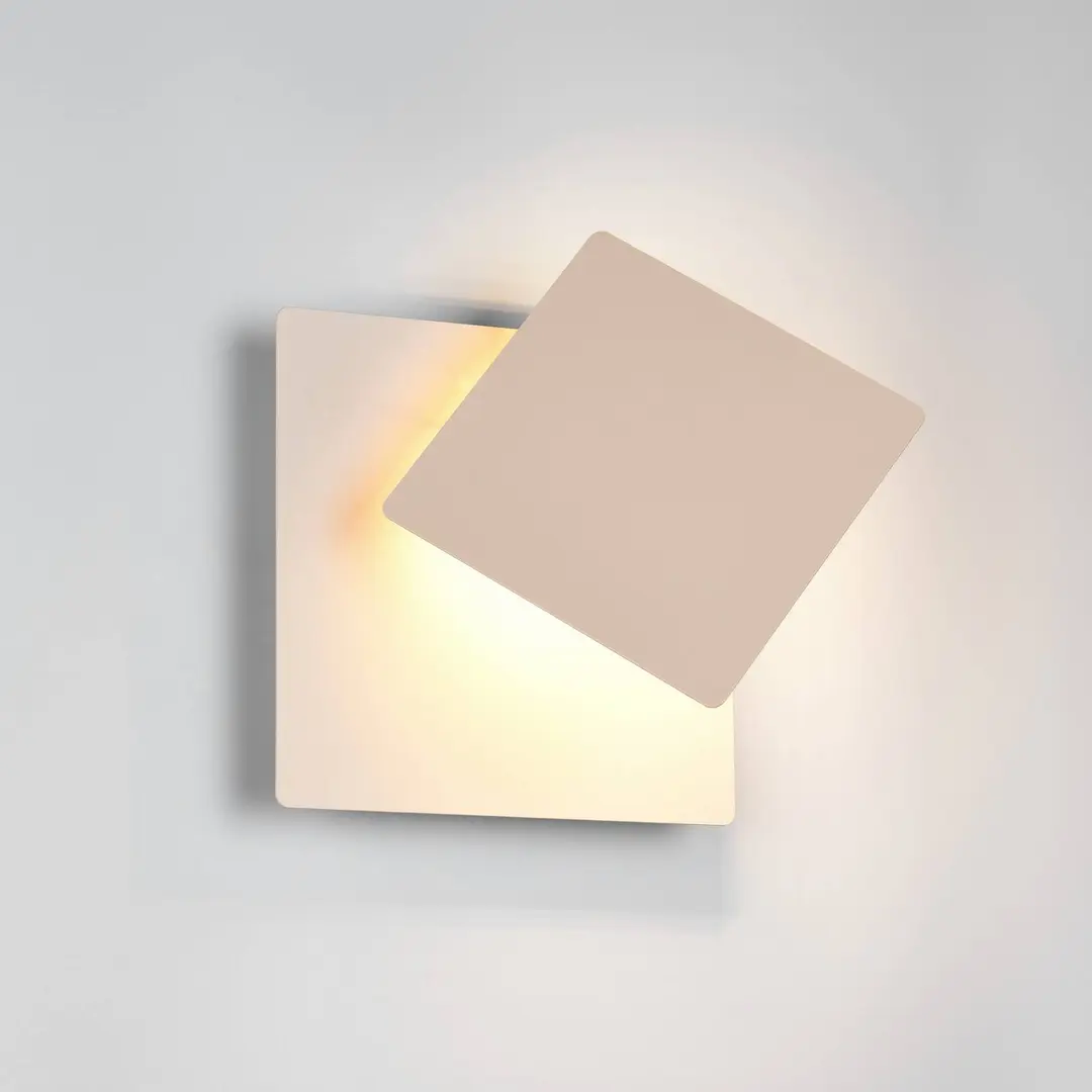 Trio Lighting LED-Wandleuchte Mio, beigefarben, Breite 18 cm, Metall