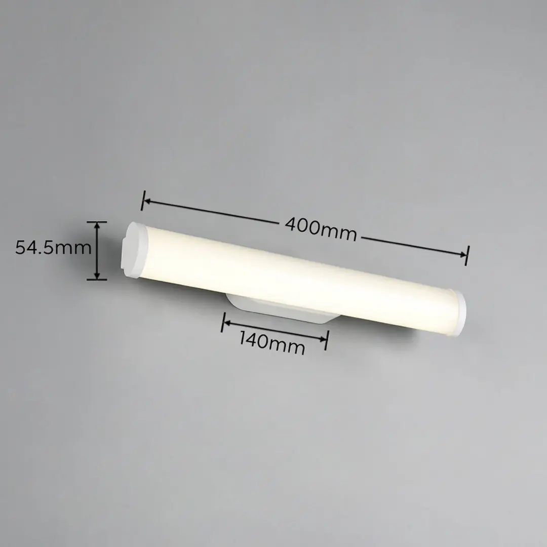 Trio Lighting LED-Wandlampe Ernesto, weiß matt, Breite 40 cm, 4.000K, IP44