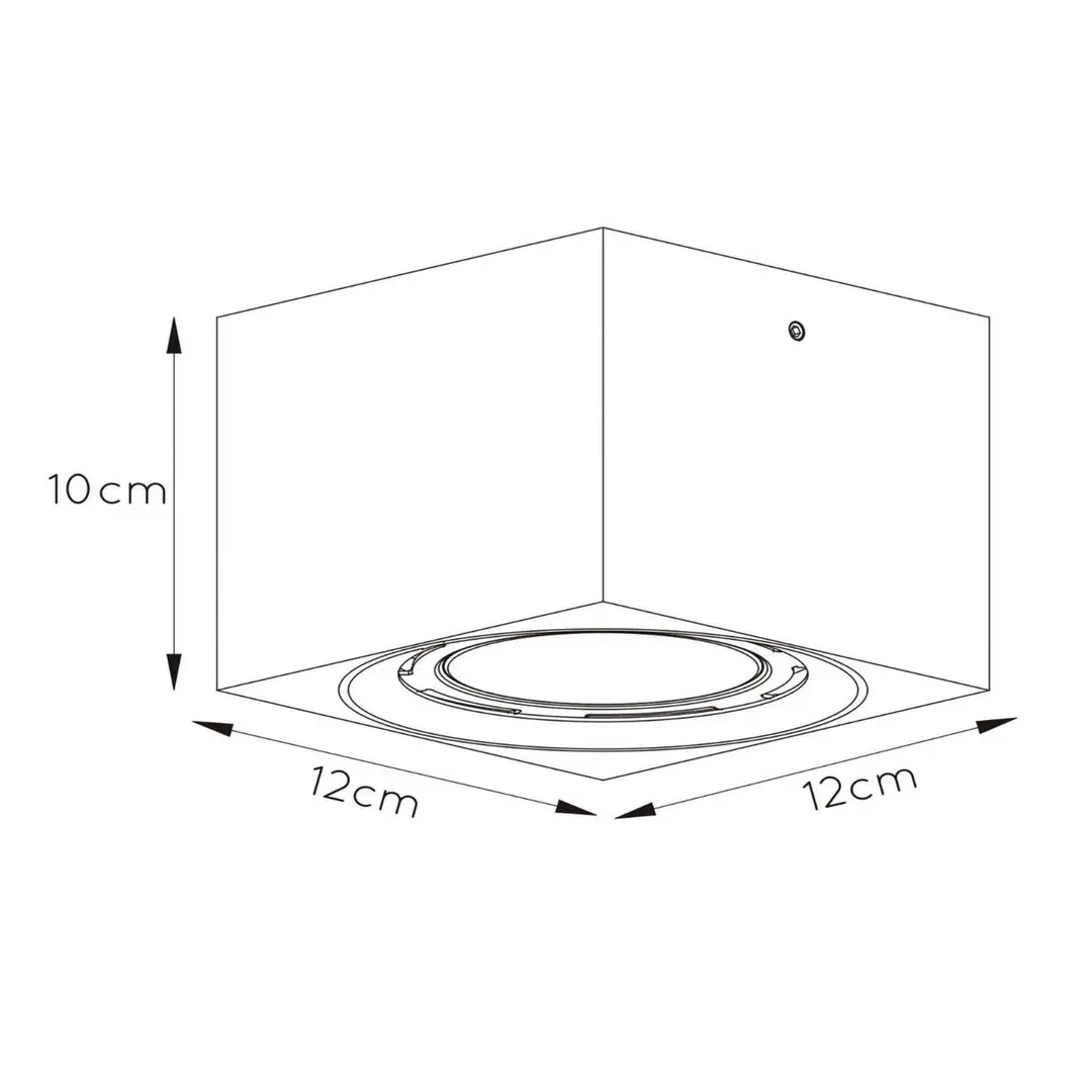 Lucide LED-Deckenstrahler Fedler eckig weiß