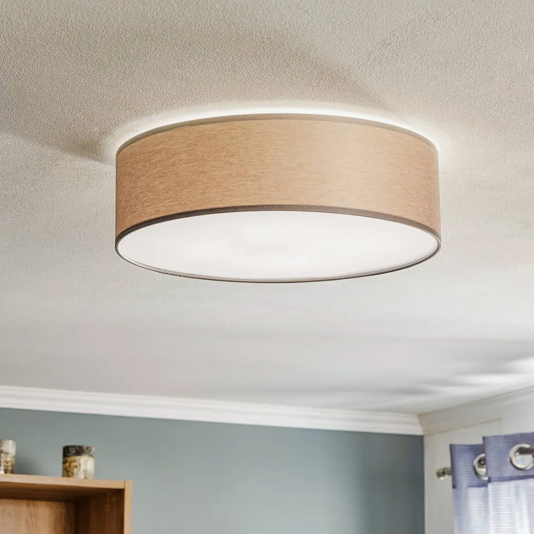 TK Lighting Deckenleuchte Rondo, braun, Ø 45 cm