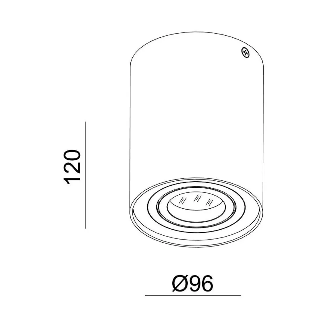 Deko-Light Deckenspot Bengala, silber, Ø 9,6 cm, dreh- und schwenkbar