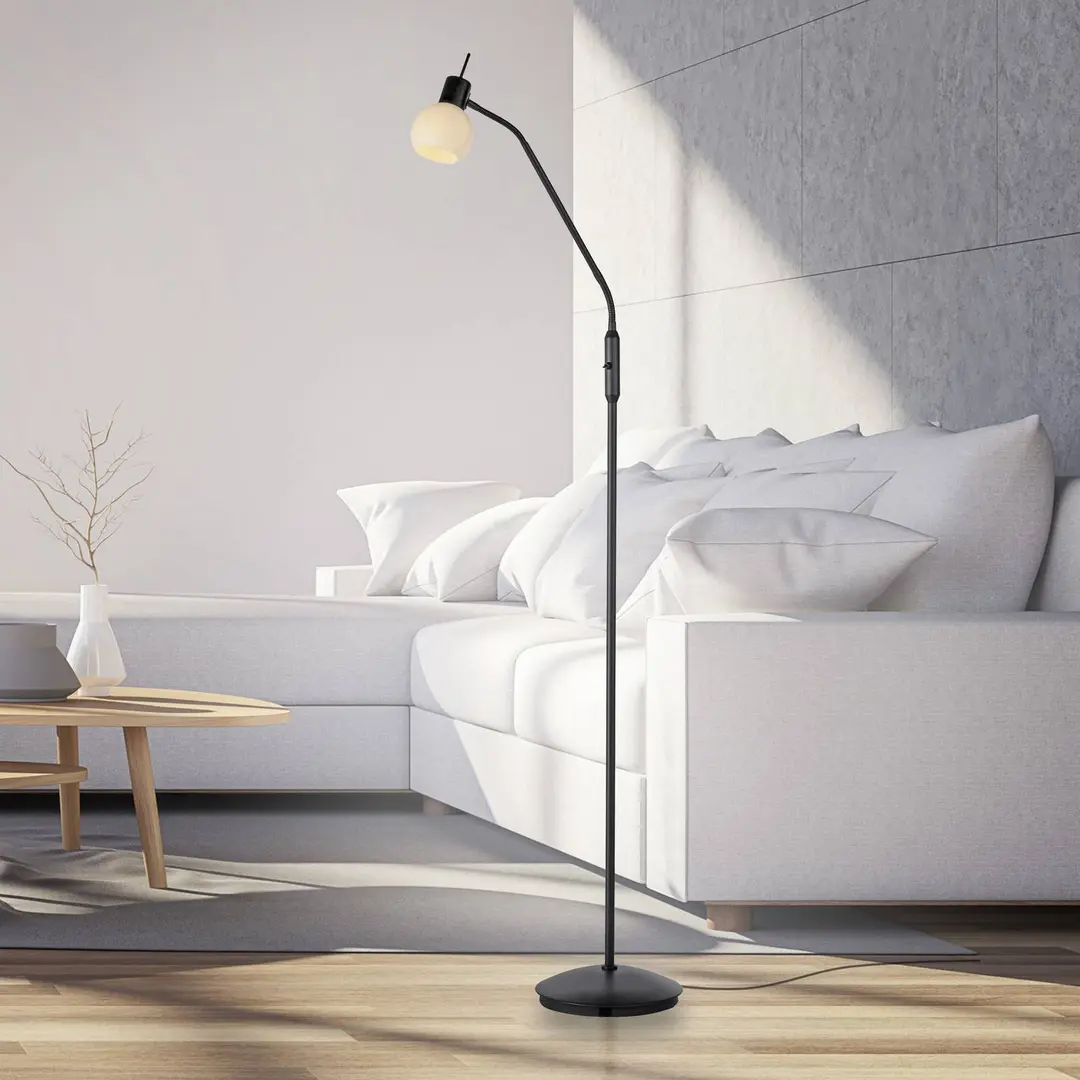 JUST LIGHT. GmbH JUST LIGHT. Stehleuchte Loki, schwarz, Eisen, Glas
