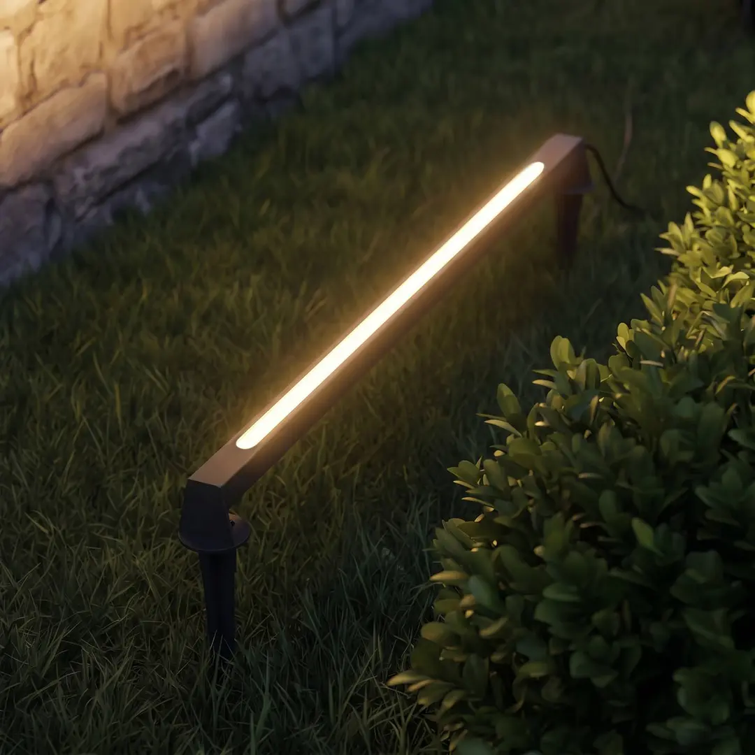 Lindby LED-Außenleuchte Zavio, Länge 50 cm, anthrazit, IP65