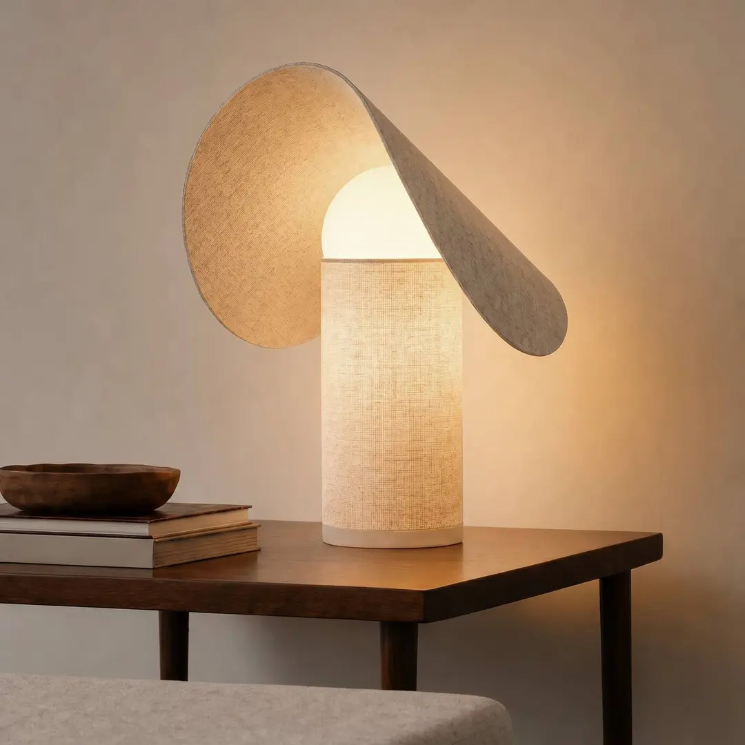 Lucande LED-Tischleuchte Tamani, beige, 43 cm, dim to warm