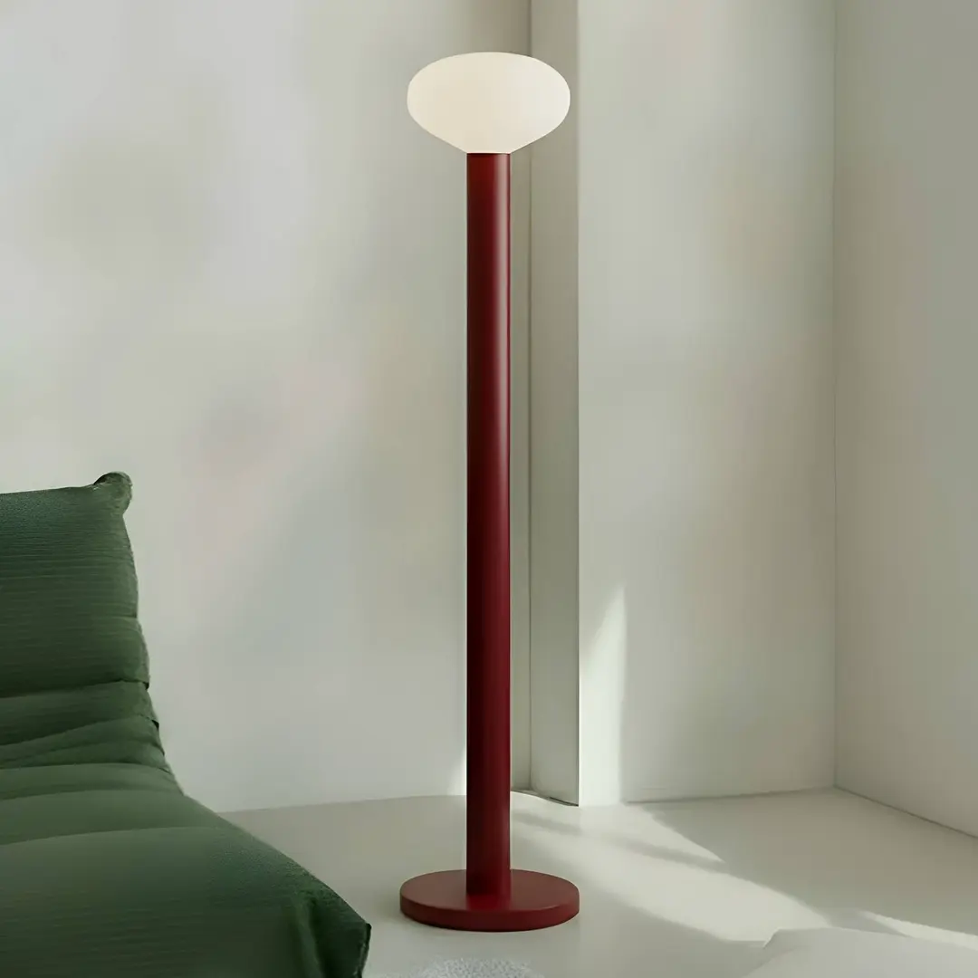 ALDEX Stehleuchte Flo, rot, Höhe 138 cm, 1-flammig, Glas