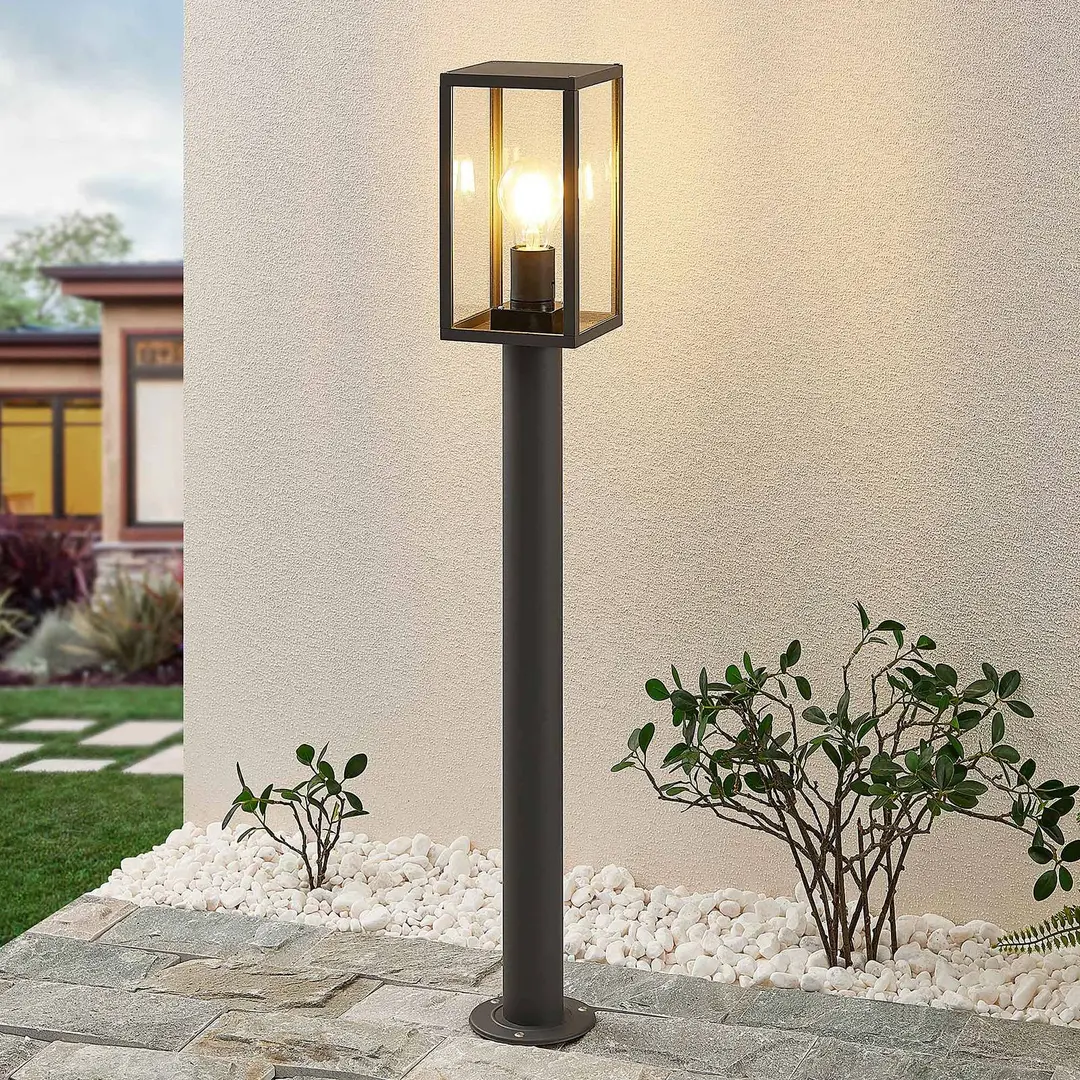 Lindby Wegeleuchte Filimon, 80 cm, anthrazit, IP44, E27