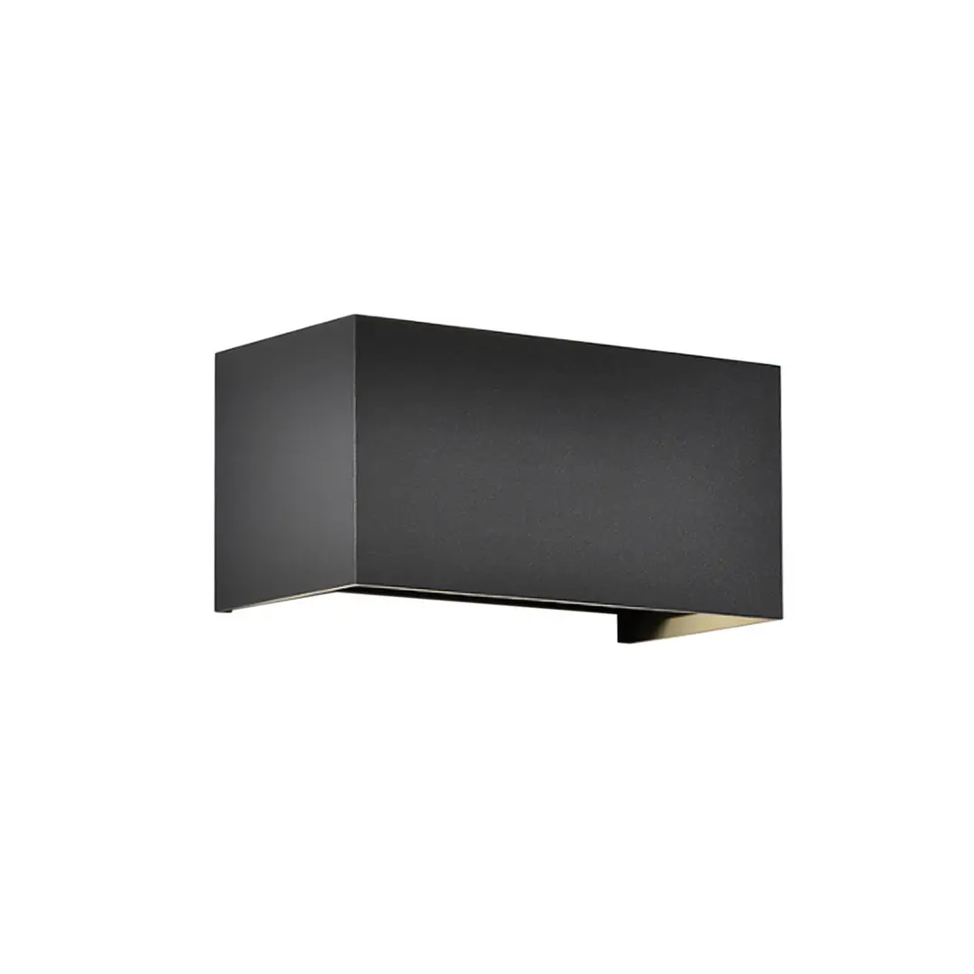 Mantra Iluminación LED-Außenwandleuchte Davos double, schwarz, dimmbar, Alu