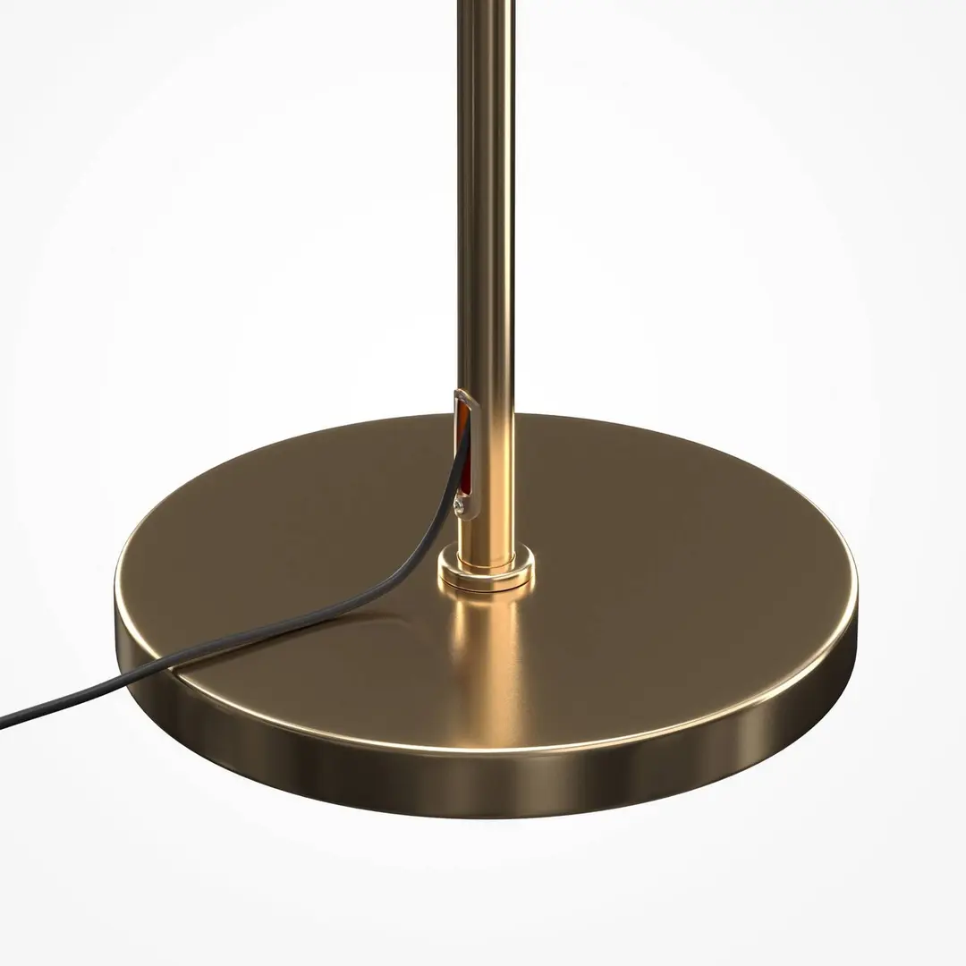Maytoni Stehlampe Dallas, gold/weiß, Höhe 150 cm, 6-flammig, Dimmer